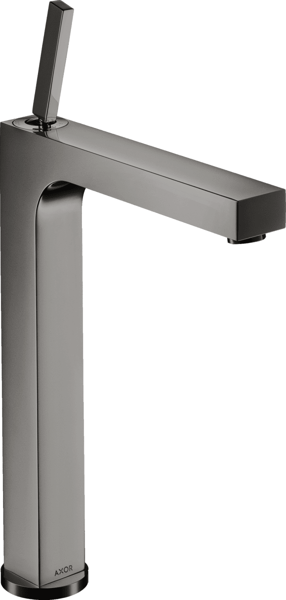 Bild von HANSGROHE AXOR Citterio Einhebel-Waschtischmischer 280 mit Pingriff für Aufsatzwaschtische mit Zugstangen-Ablaufgarnitur #39020330 - Polished Black Chrome
