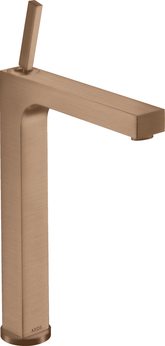 Bild von HANSGROHE AXOR Citterio Einhebel-Waschtischmischer 280 mit Pingriff für Aufsatzwaschtische mit Zugstangen-Ablaufgarnitur #39020310 - Brushed Red Gold