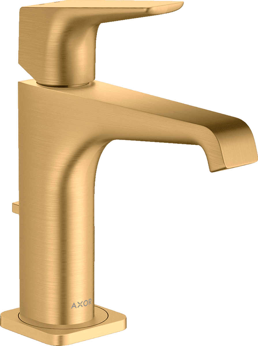 Bild von HANSGROHE AXOR Citterio E Einhebel-Waschtischmischer 130 mit Hebelgriff und Zugstangen-Ablaufgarnitur #36110950 - Brushed Brass