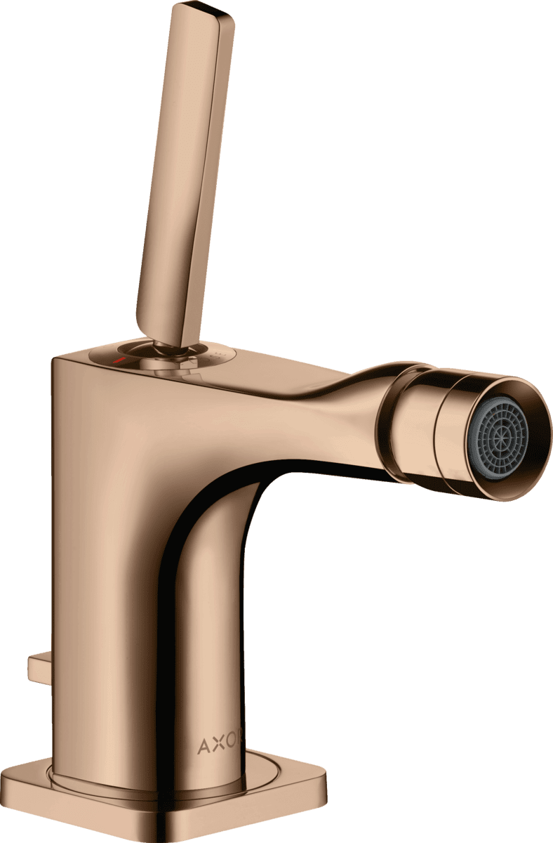 Bild von HANSGROHE AXOR Citterio E Einhebel-Bidetmischer mit Pingriff und Zugstangen-Ablaufgarnitur #36120300 - Polished Red Gold