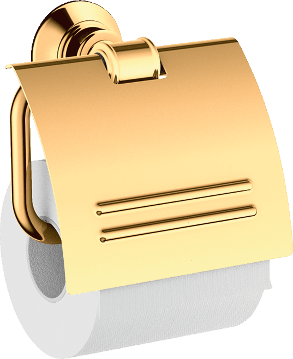 Bild von HANSGROHE AXOR Montreux Toilettenpapierhalter mit Deckel #42036990 - Polished Gold Optic