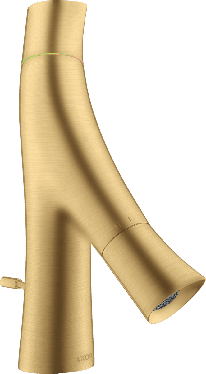 Bild von HANSGROHE AXOR Starck Organic 2-Griff Waschtischmischer 50 für Handwaschbecken mit Zugstangen-Ablaufgarnitur #12014250 - Brushed Gold Optic