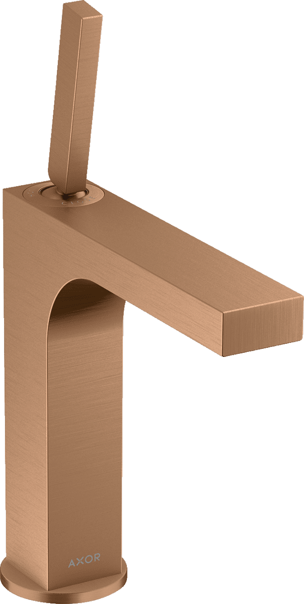 Bild von HANSGROHE AXOR Citterio Einhebel-Waschtischmischer 160 mit Pingriff und Ablaufgarnitur #39032140 - Brushed Bronze