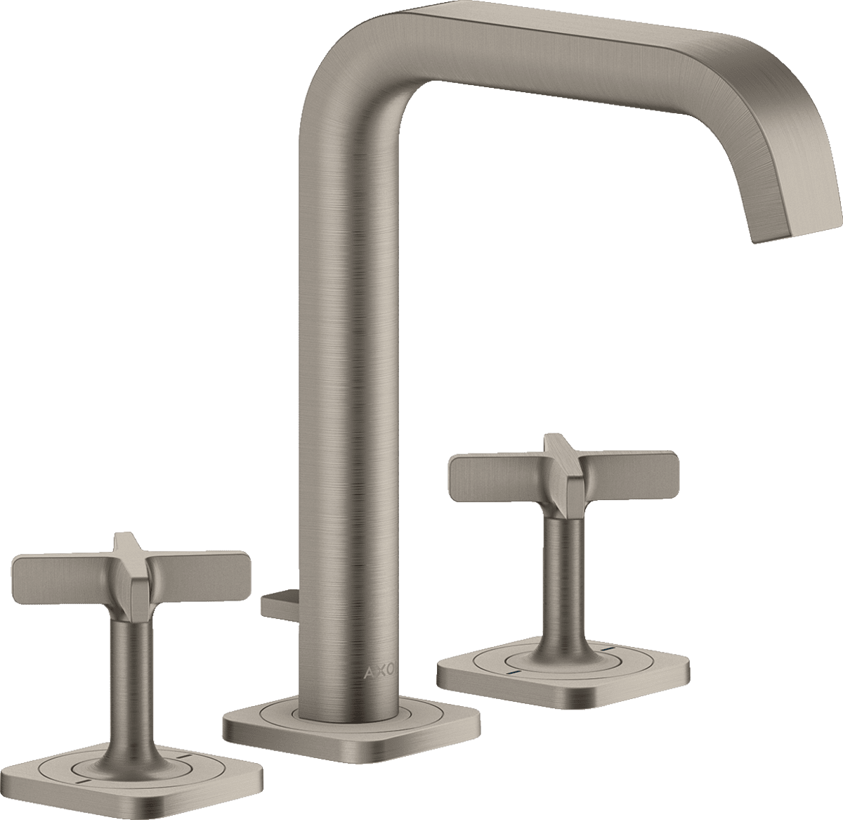 Picture of HANSGROHE AXOR Citterio E 3-hole basin mixer 170 with escutcheons and pop-up waste set #36108800 - Stainless Steel Optic