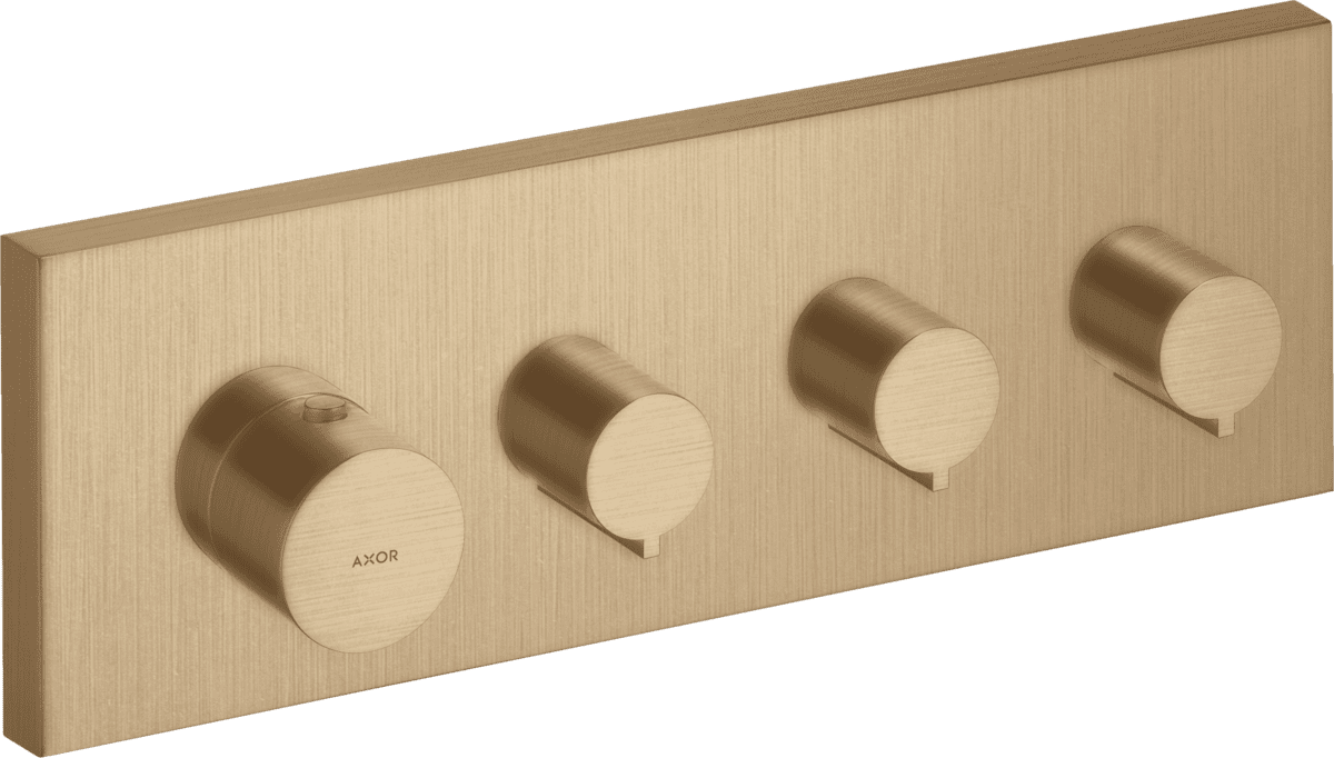Bild von HANSGROHE AXOR ShowerSolutions Thermostatmodul 360/120 Unterputz eckig für 3 Verbraucher #10751140 - Brushed Bronze