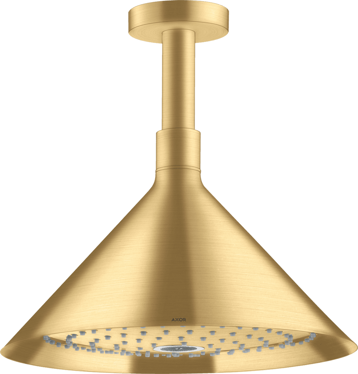 Bild von HANSGROHE AXOR Showers/Front Kopfbrause 240 2jet mit Deckenanschluss #26022250 - Brushed Gold Optic