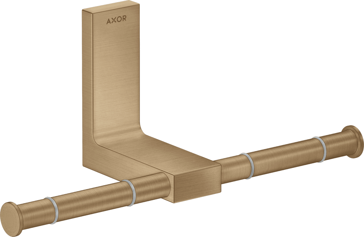 Bild von HANSGROHE AXOR Universal Rectangular Toilettenpapierhalter doppelt #42657140 - Brushed Bronze