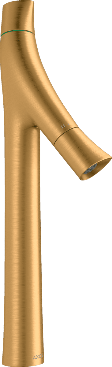 Bild von HANSGROHE AXOR Starck Organic 2-Griff Waschtischmischer 240 für Aufsatzwaschtische mit Ablaufgarnitur #12013250 - Brushed Gold Optic