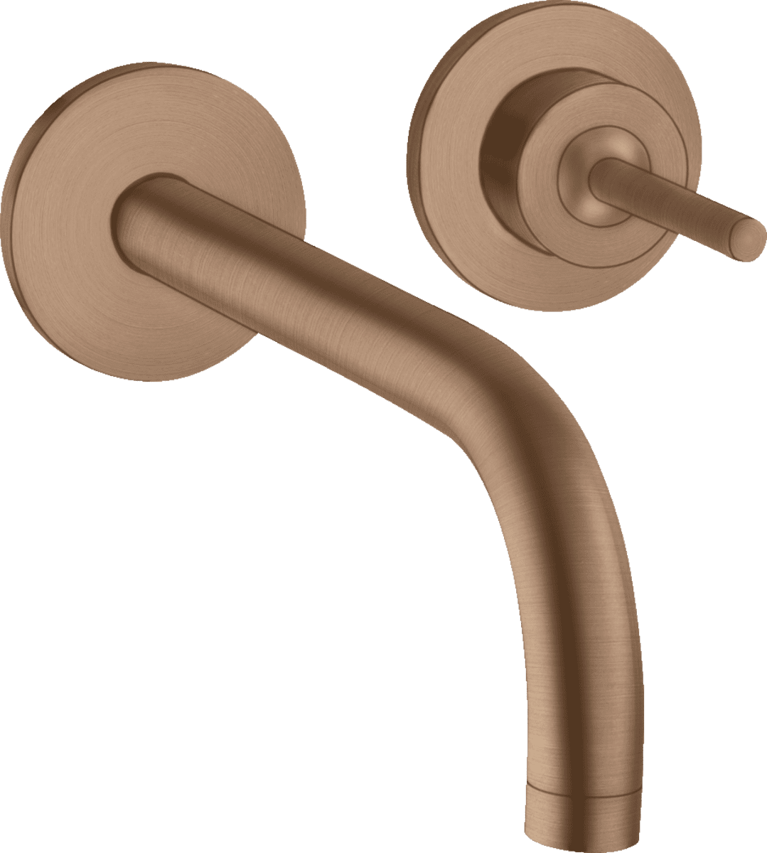 Bild von HANSGROHE AXOR Uno Einhebel-Waschtischmischer Unterputz für Wandmontage mit Auslauf 225 mm und Rosetten #38116310 - Brushed Red Gold
