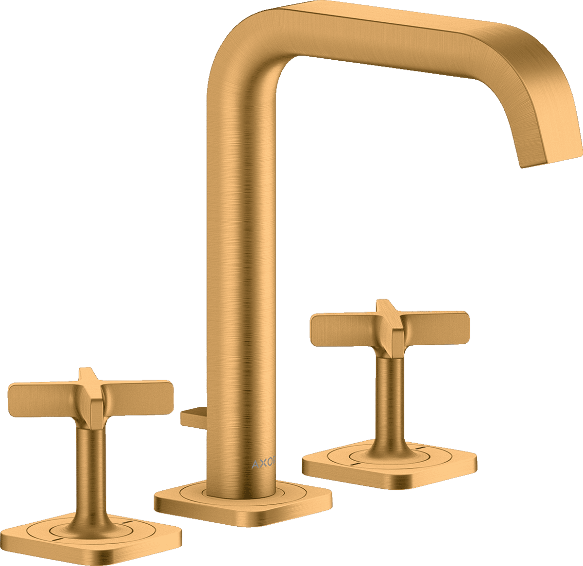 Picture of HANSGROHE AXOR Citterio E 3-hole basin mixer 170 with escutcheons and pop-up waste set #36108250 - Brushed Gold Optic