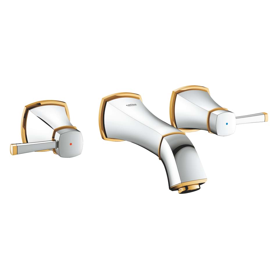 Bild von GROHE Grandera 3-Loch-Waschtischbatterie, 1/2″ #20414IG0 - chrom/gold