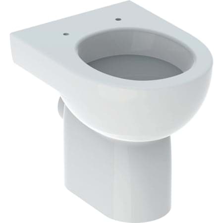 Bild von GEBERIT Renova Stand-WC Flachspüler, Abgang horizontal, teilgeschlossenes Keramikdesign #203010000 - weiß