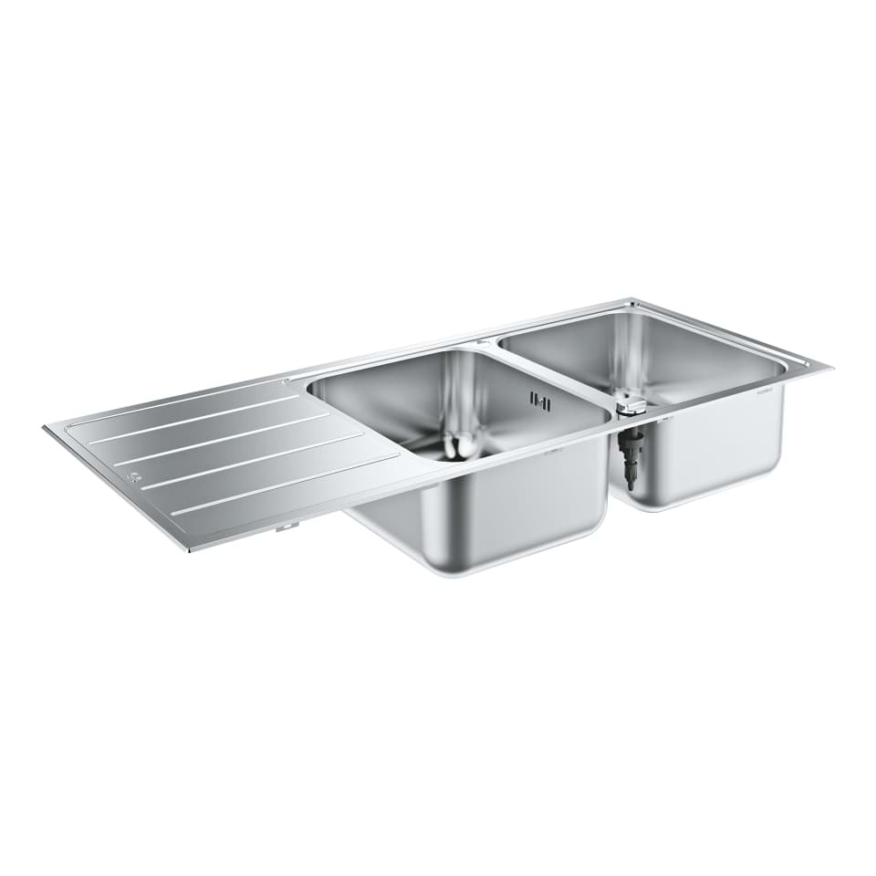 Bild von GROHE K500 Edelstahlspüle mit Abtropffläche #31588SD1 - edelstahl
