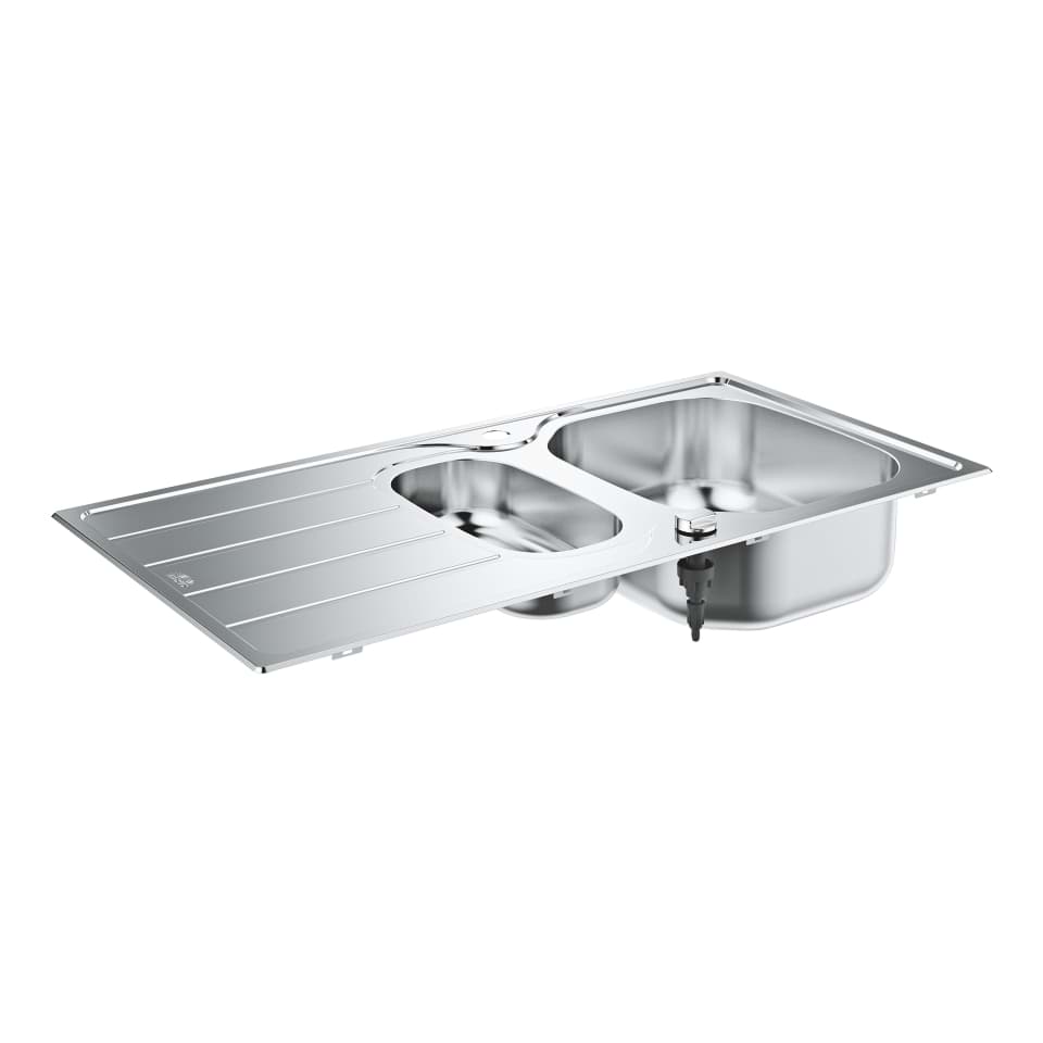 Bild von GROHE K200 Edelstahlspüle mit Abtropffläche #31564SD1 - edelstahl