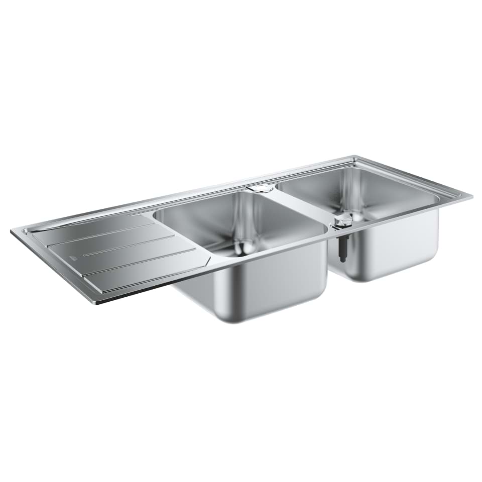 Bild von GROHE K500 Edelstahlspüle mit Abtropffläche #31588SD0 - edelstahl