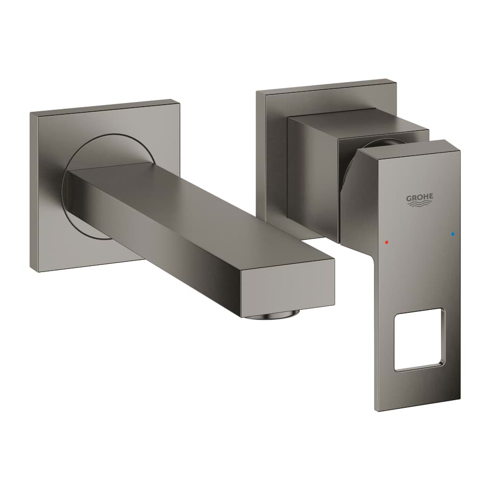 Bild von GROHE Eurocube 2-Loch-Waschtischbatterie #19895AL0 - hard graphite gebürstet