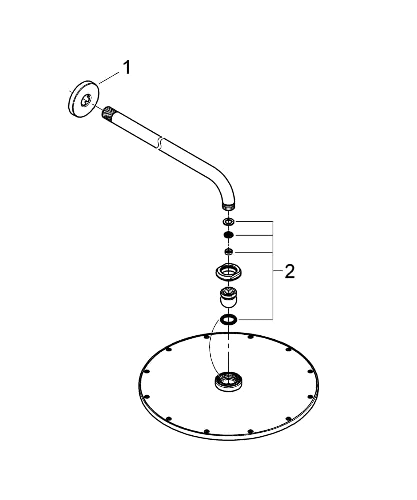 Bild von 26066AL0 Rainshower Cosmopolitan 310 Head shower set 380 mm, 1 spray