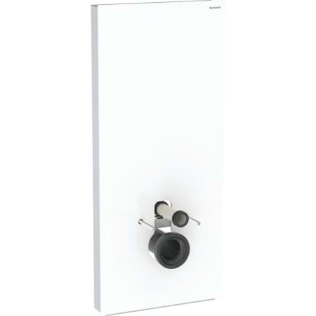 Picture of GEBERIT Monolith Plus sanitary module for wall-hung WC, 114 cm, front cladding made of glass Front cladding: white glass Side cladding: aluminium #131.231.SI.7
