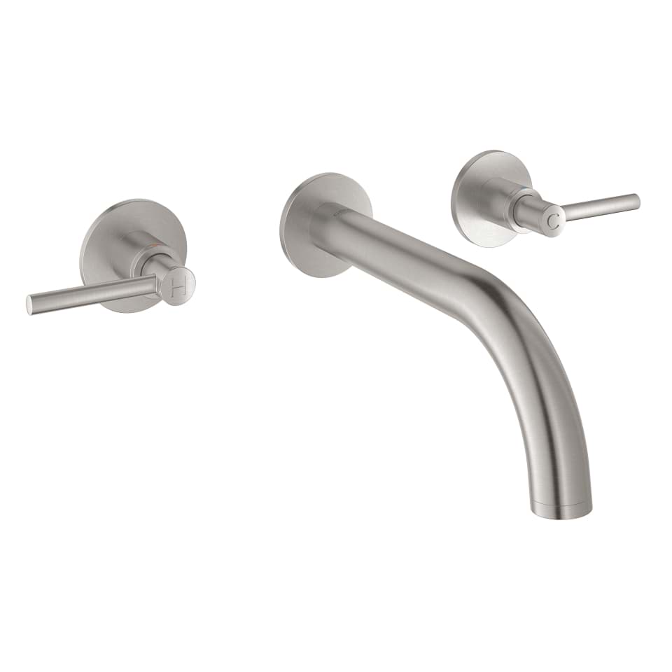 Obrázek GROHE Atrio Umyvadlová tříotvorová baterie, DN 15 velikost S supersteel #20169DC3