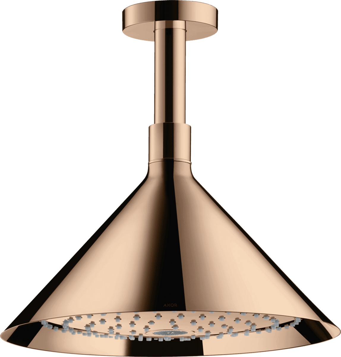 Bild von HANSGROHE AXOR Showers/Front Kopfbrause 240 2jet mit Deckenanschluss #26022300 - Polished Red Gold