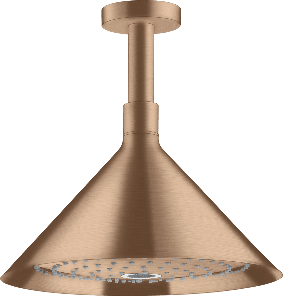 Obrázek HANSGROHE Sprchy AXOR/Přední horní sprcha 240 2jet se stropním připojením #26022310 - Brushed Red Gold