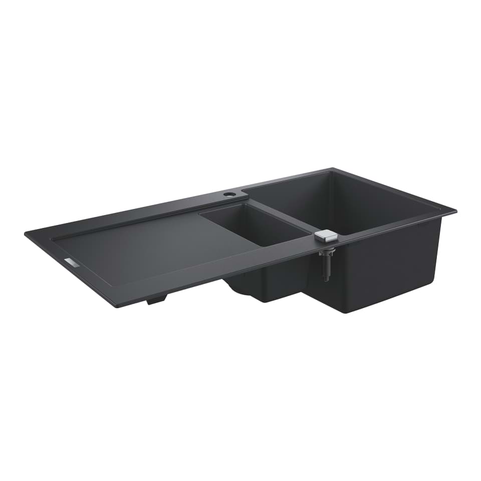 Bild von GROHE K500 Kompositspüle mit Abtropffläche #31646AP0 - granit schwarz