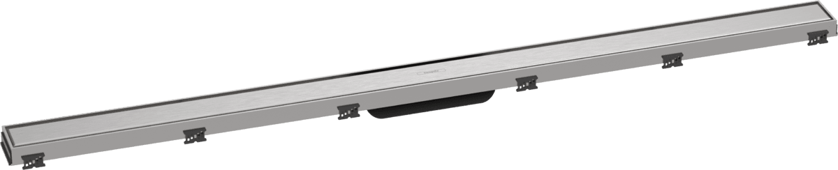 Bild von HANSGROHE RainDrain Match Fertigset Duschrinne 1200 mit höhenverstellbarem Rahmen #56042800 - Edelstahl gebürstet