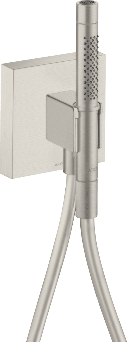 Bild von HANSGROHE AXOR Starck Portereinheit 120/120 mit Stabhandbrause 2jet und Brauseschlauch #12626800 - Edelstahl Optic
