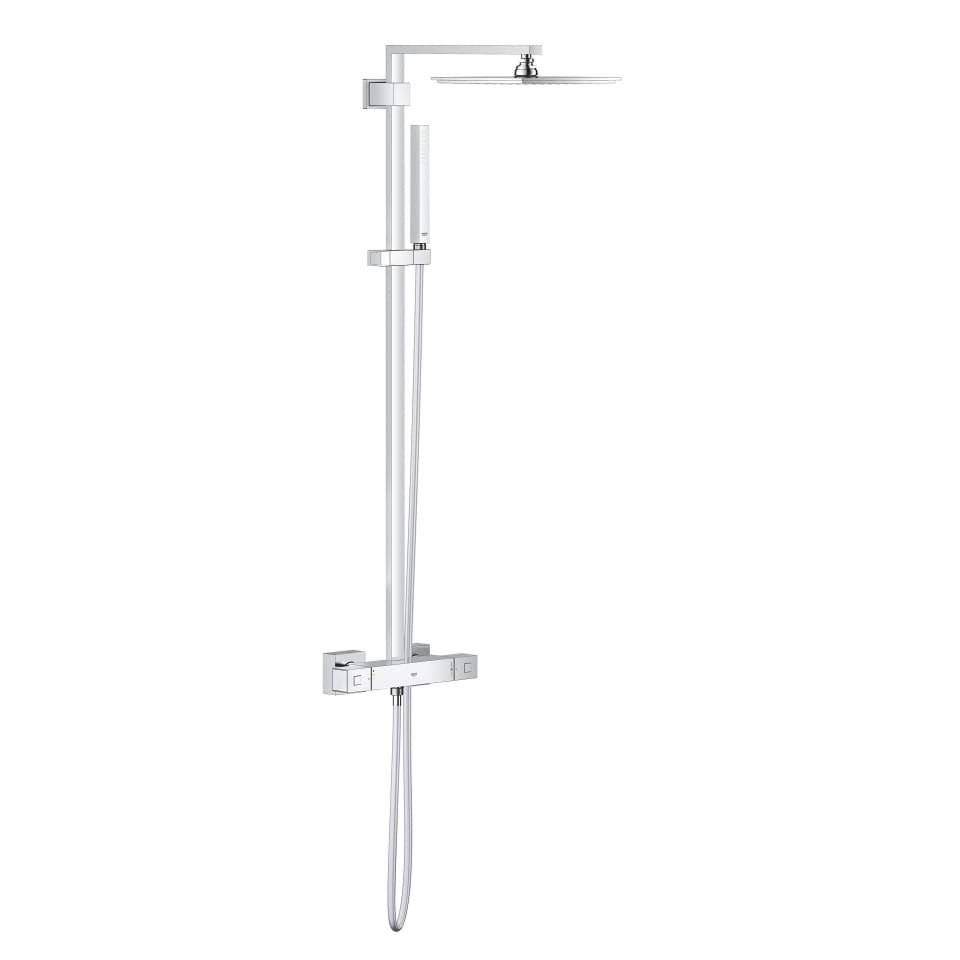 Bild von GROHE Euphoria Cube System 230 Duschsystem mit Thermostatbatterie für die Wandmontage #26087000 - chrom