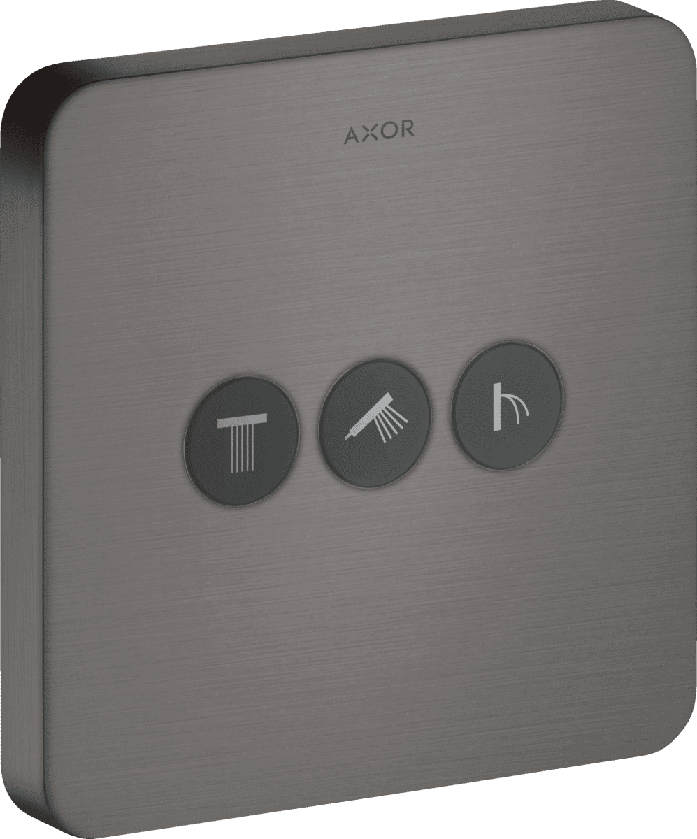 Obrázek HANSGROHE AXOR ShowerSelect skrytý ventil softsquare pro 3 spotřebiče #36773340 - Brushed Black Chrome