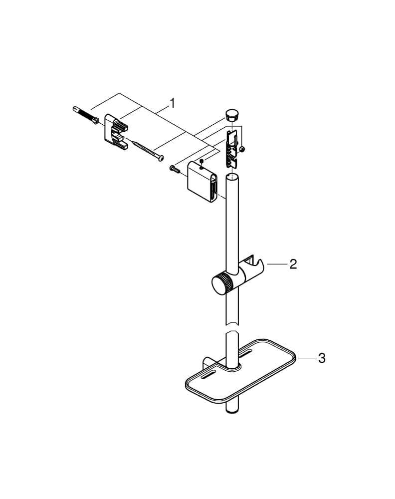 Bild von 26603AL0 Rainshower SmartActive Shower rail, 900 mm