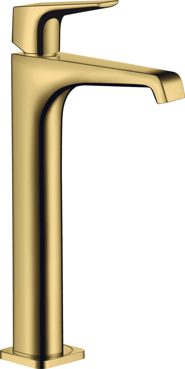 Obrázek HANSGROHE AXOR Citterio E jednopáková umyvadlová baterie 250 s pákovou rukojetí pro umyvadla na desku s výsuvným odpadem #36113990 - Polished Gold Optic
