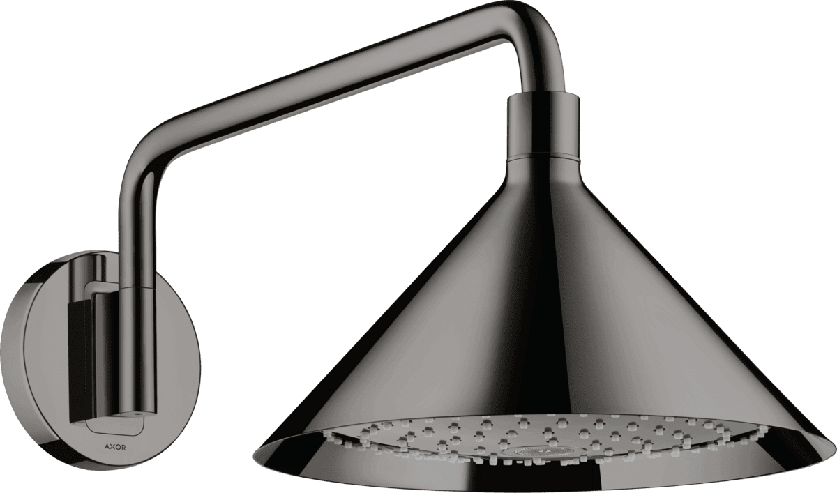 Bild von HANSGROHE AXOR Showers/Front Kopfbrause 240 2jet mit Brausearm #26021330 - Polished Black Chrome