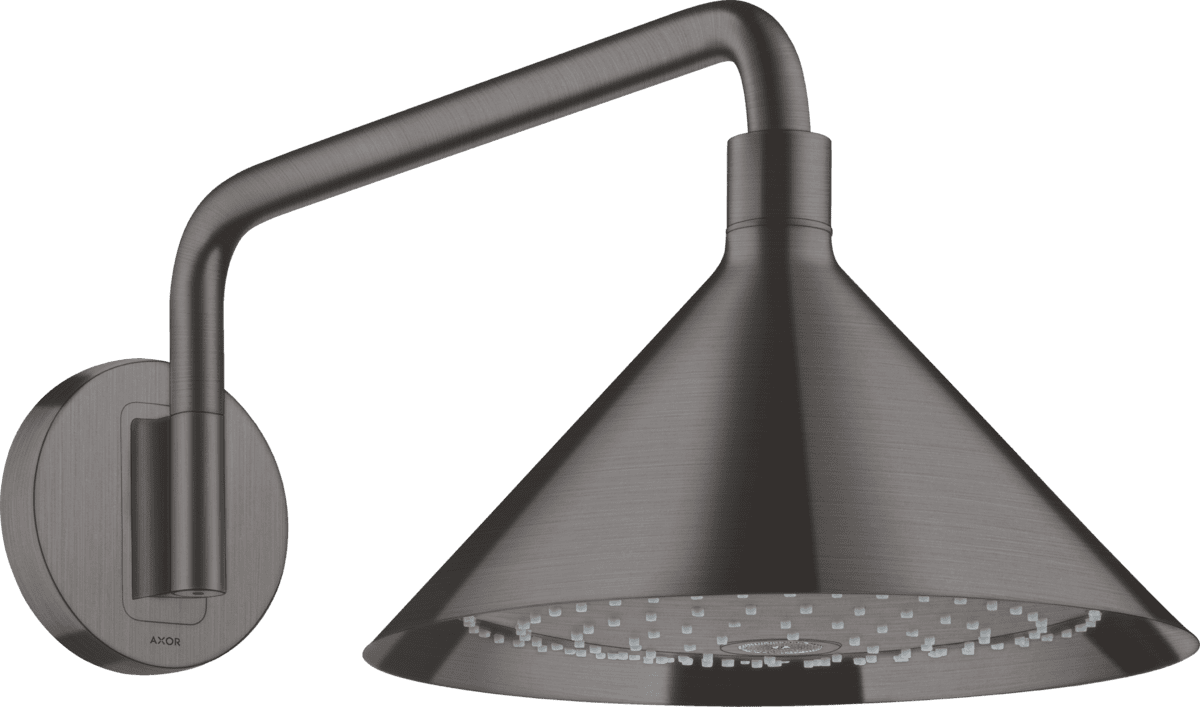 Bild von HANSGROHE AXOR Showers/Front Kopfbrause 240 2jet mit Brausearm #26021340 - Brushed Black Chrome