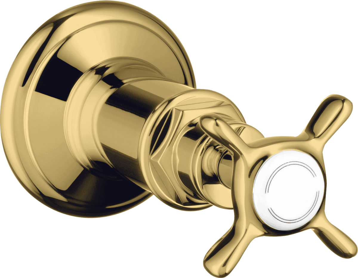 Obrázek HANSGROHE Skrytý uzavírací ventil AXOR Montreux s křížovou rukojetí #16871990 - Polished Gold Optic