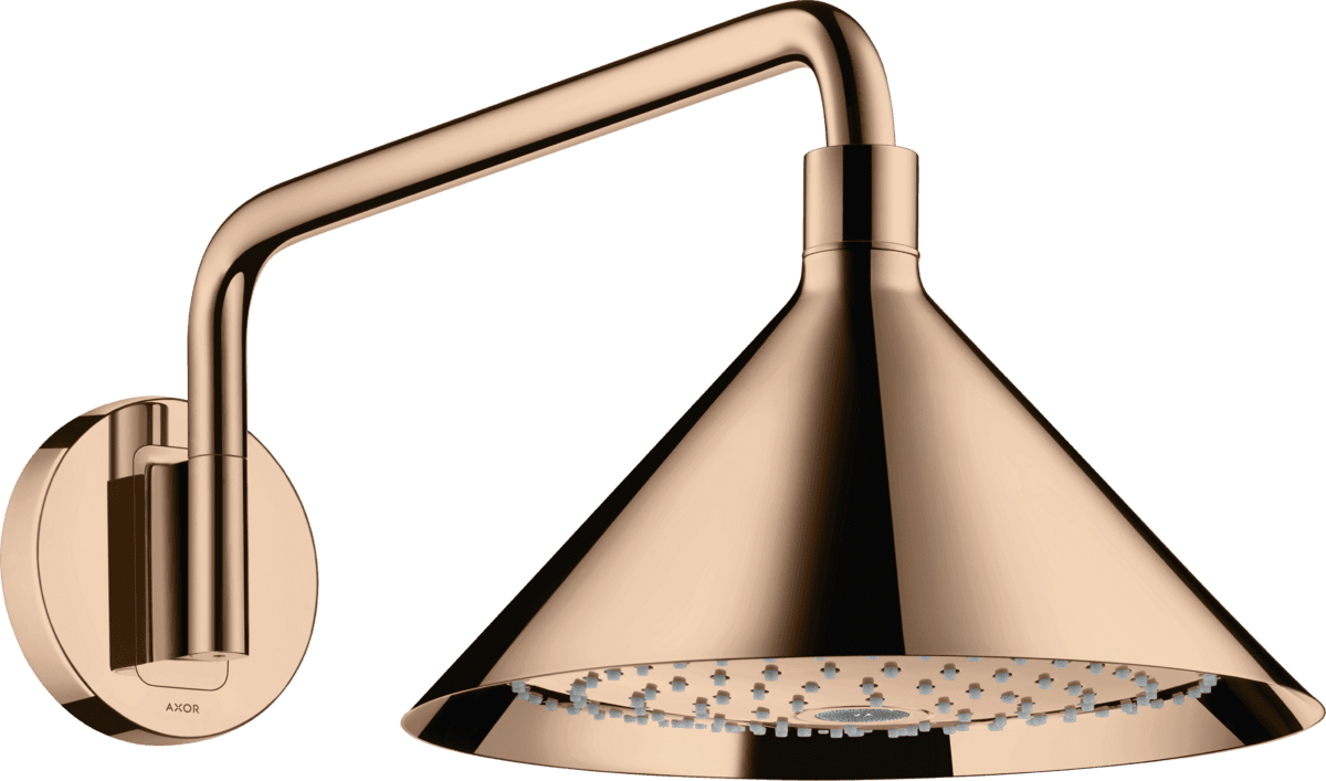 Bild von HANSGROHE AXOR Showers/Front Kopfbrause 240 2jet mit Brausearm #26021300 - Polished Red Gold