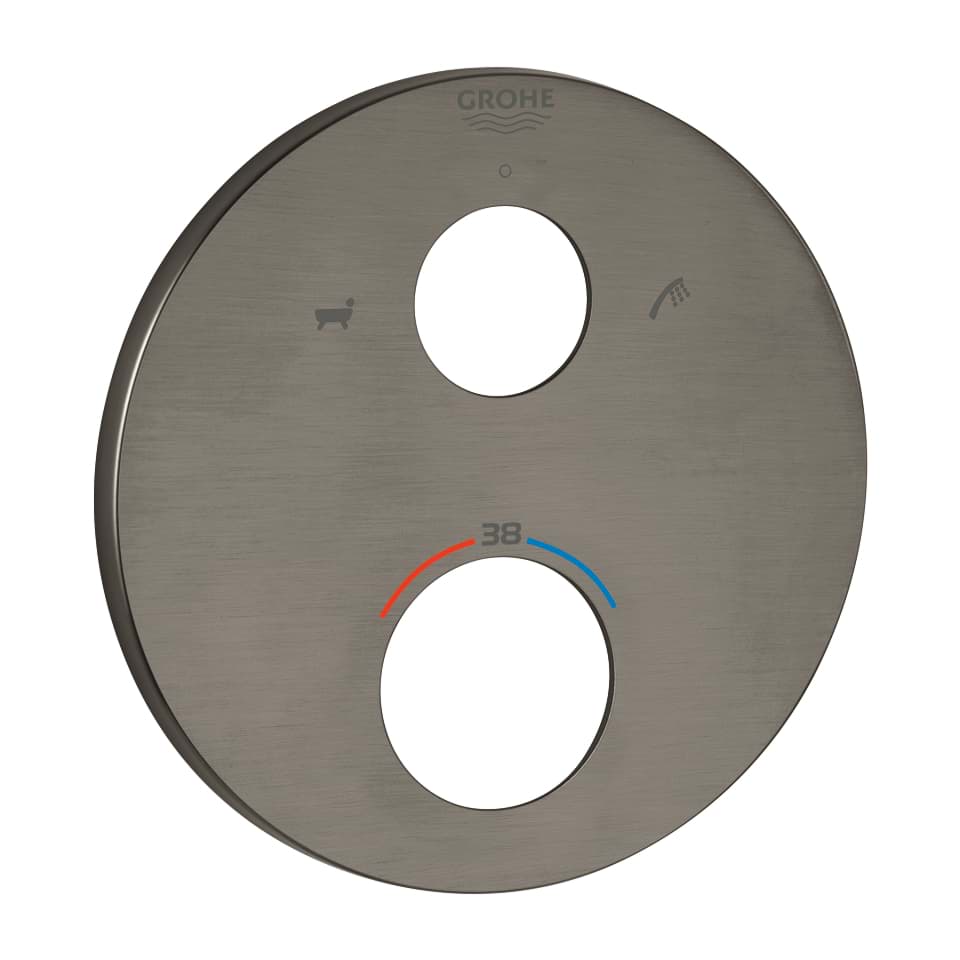 Bild von GROHE Rosette #49075AL0 - hard graphite gebürstet