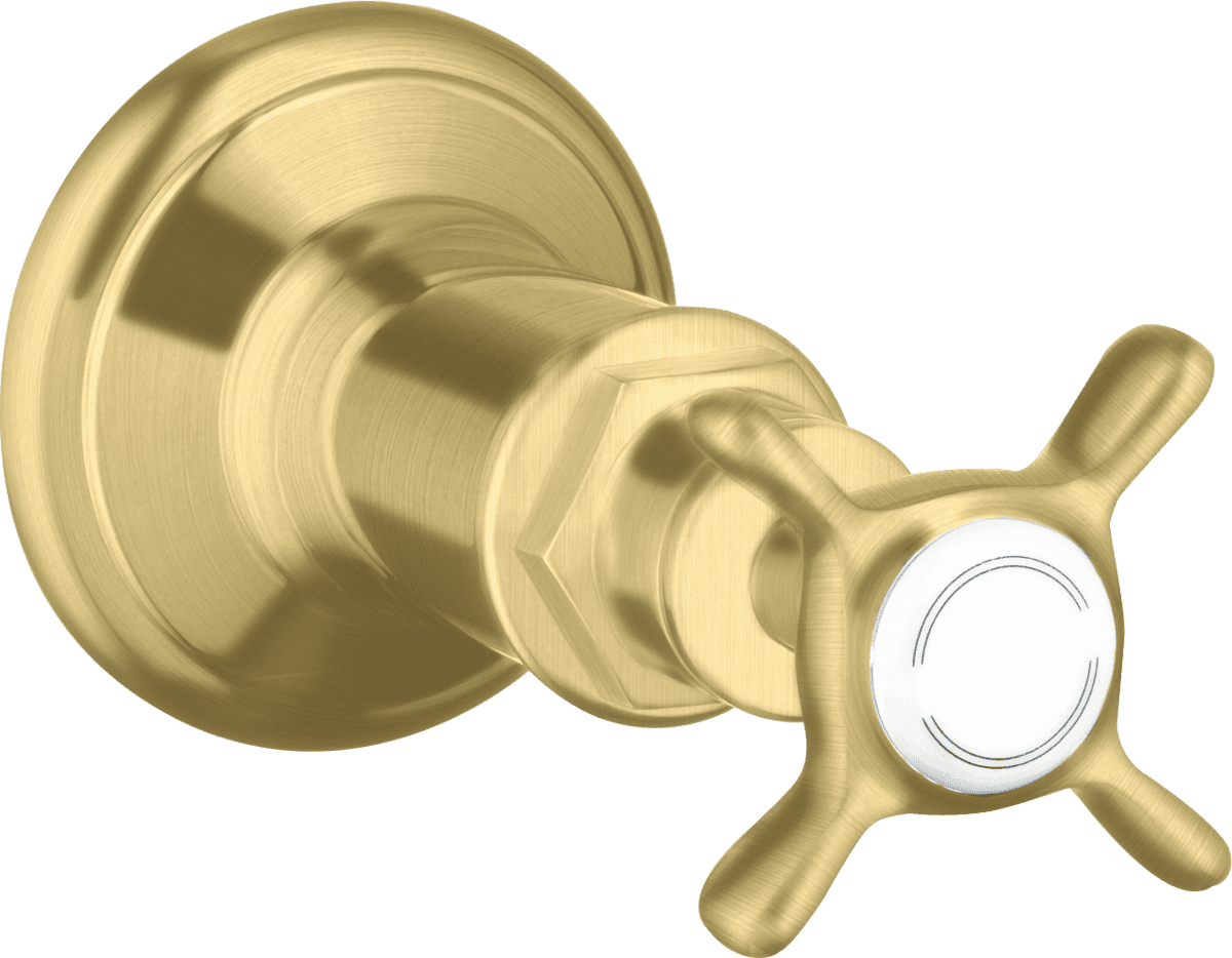 Bild von HANSGROHE AXOR Montreux Absperrventil Unterputz mit Kreuzgriff #16871950 - Brushed Brass