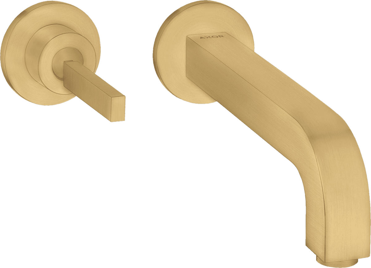 Bild von HANSGROHE AXOR Citterio Einhebel-Waschtischmischer Unterputz für Wandmontage mit Pingriff, Auslauf 160 mm und Rosetten #39113250 - Brushed Gold Optic