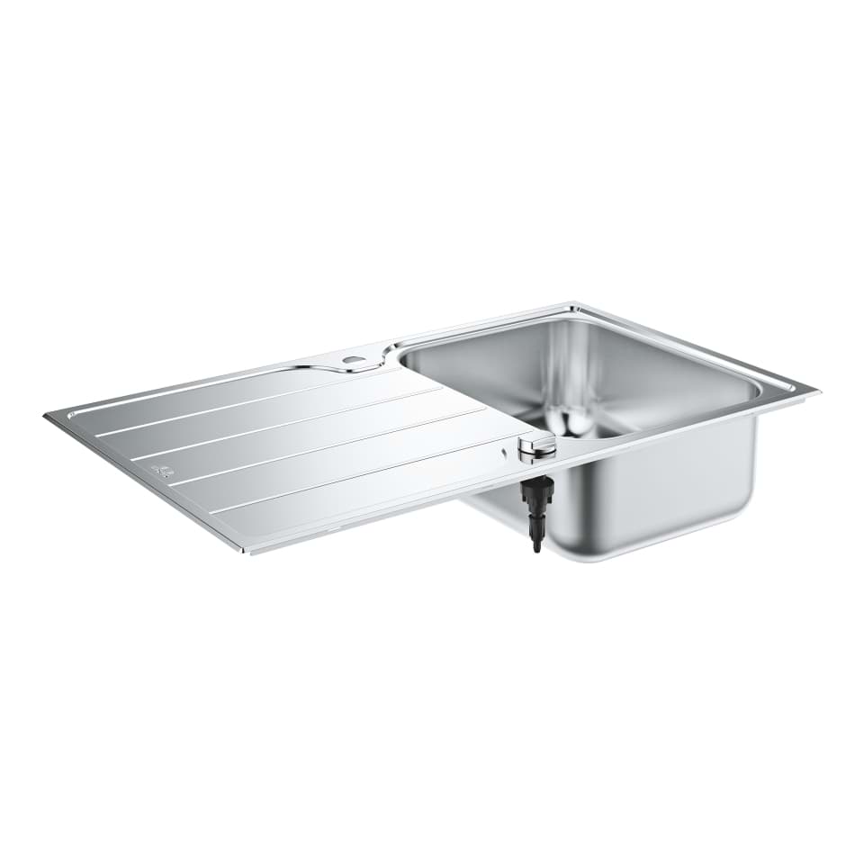 Bild von GROHE K500 Edelstahlspüle mit Abtropffläche #31571SD1 - edelstahl