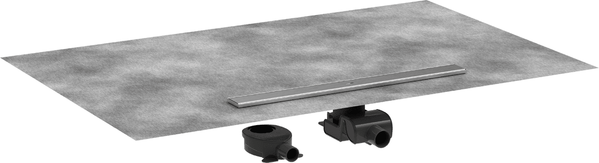 Obrázek HANSGROHE RainDrain Allround Úplná sada sprchového žlabu 700 pro standardní/plochou instalaci #56186800 - kartáčovaná nerezová ocel