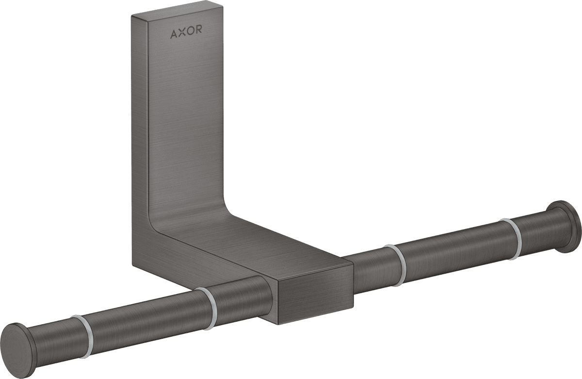 Bild von HANSGROHE AXOR Universal Rectangular Toilettenpapierhalter doppelt #42657340 - Brushed Black Chrome