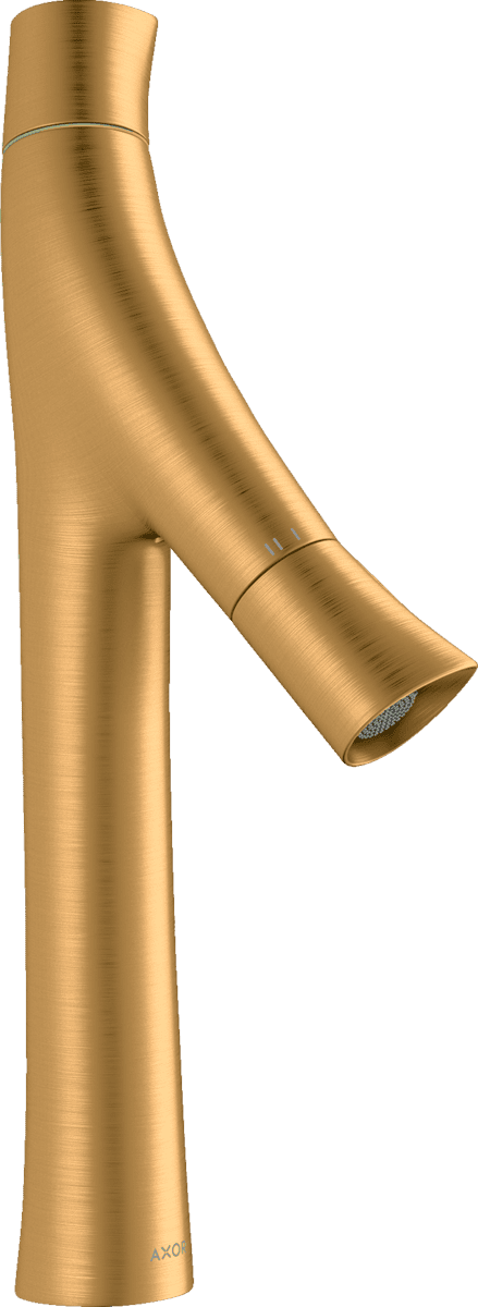 Bild von HANSGROHE AXOR Starck Organic 2-Griff Waschtischmischer 170 für Aufsatzwaschtische mit Ablaufgarnitur #12012250 - Brushed Gold Optic