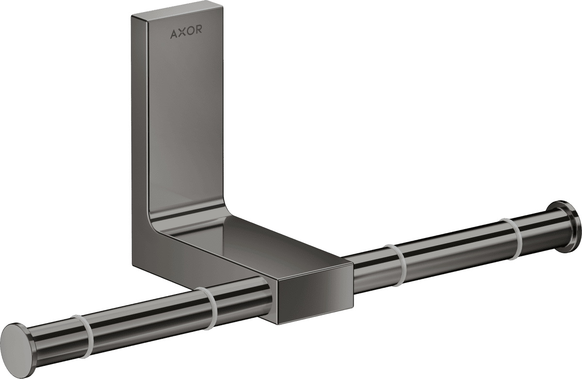 Bild von HANSGROHE AXOR Universal Rectangular Toilettenpapierhalter doppelt #42657330 - Polished Black Chrome