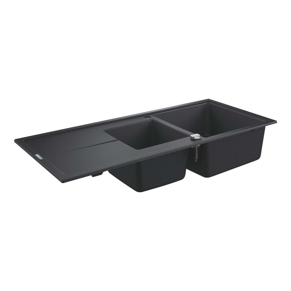 Bild von GROHE K400 Kompositspüle mit Abtropffläche #31643AP0 - granit schwarz