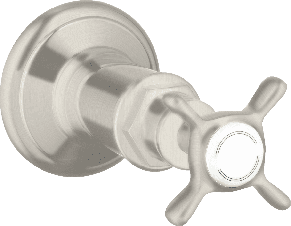 Bild von HANSGROHE AXOR Montreux Absperrventil Unterputz mit Kreuzgriff #16871800 - Edelstahl Optic