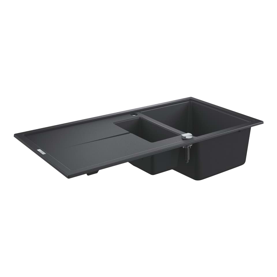Bild von GROHE K400 Kompositspüle mit Abtropffläche #31642AP0 - granit schwarz