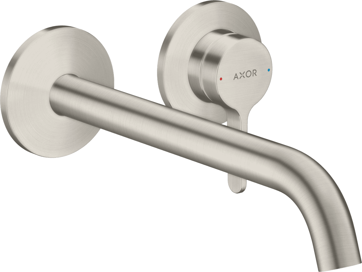 Bild von HANSGROHE AXOR One Einhebel-Waschtischmischer Unterputz für Wandmontage mit Hebelgriff und Auslauf 220 mm #48120800 - Edelstahl Optic