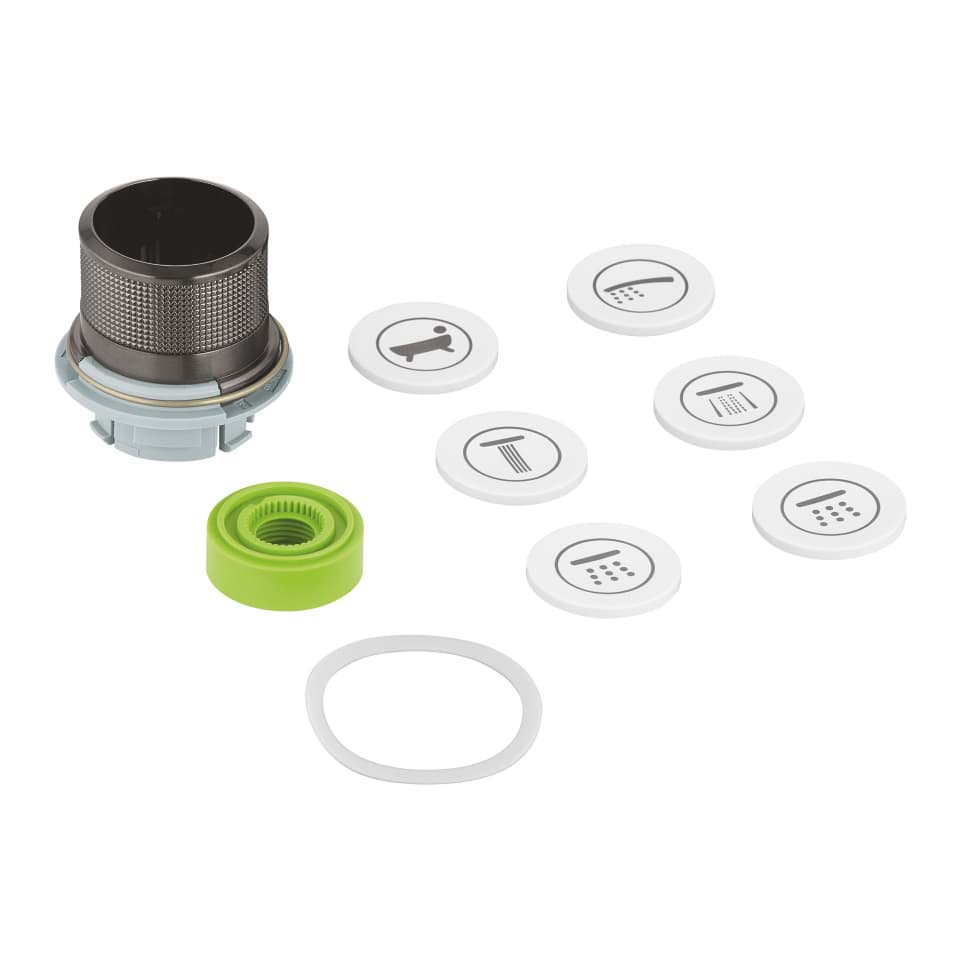 Bild von GROHE Druckknopfbetätigung #48361AL0 - hard graphite gebürstet