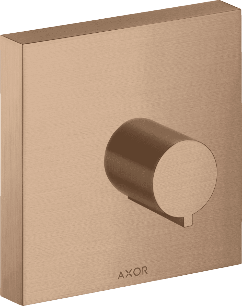 Picture of HANSGROHE AXOR ShowerSolutions Shut-off valve 120/120 for concealed installation square #10972310 - Brushed Red Gold